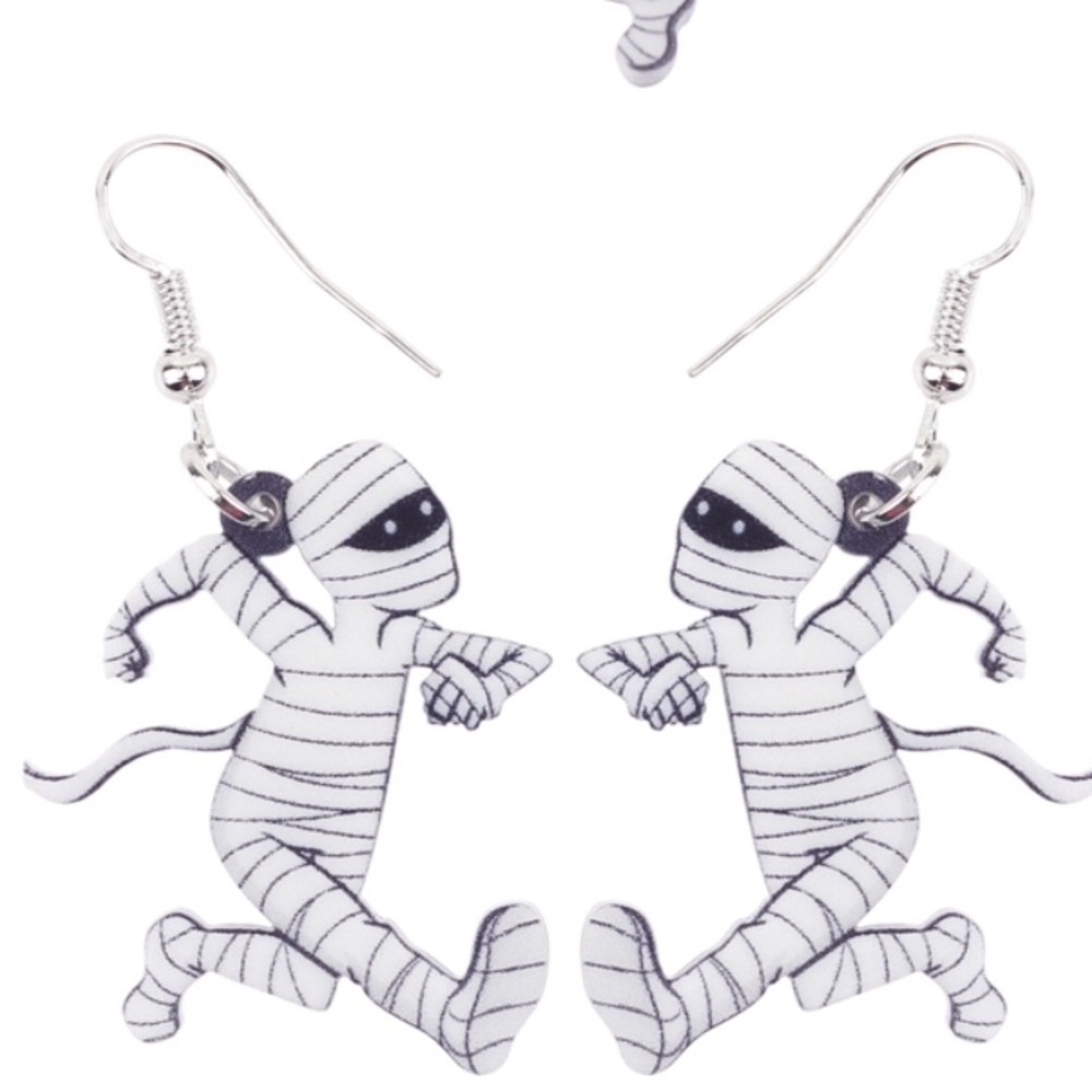 Mummy Running Acrylic Earrings Halloween